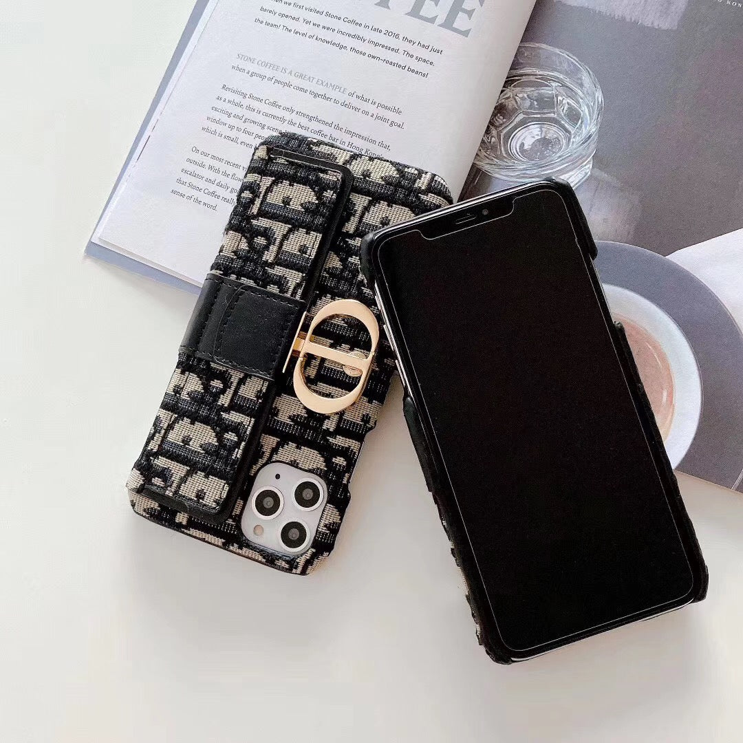 Elegant Solution: Lady Dior iPhone Case with Card Holder