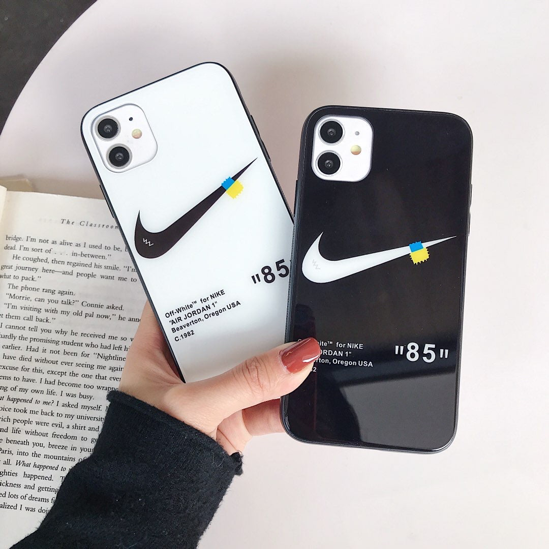 nike glass phone case