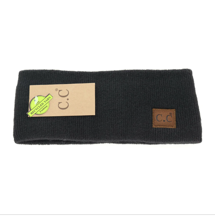 DOORBUSTER!!! Soft Ribbed Leather Patch C.C. Head Wrap