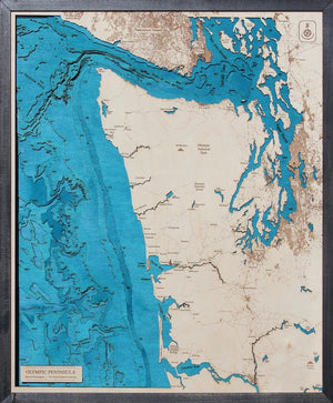 Wooden Map of Portland, Oregon — WoodScape Maps - 3D Wood Maps