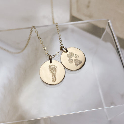Custom Actual Paw Print Necklace – Lola and Maeve