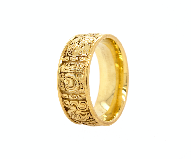 Nhẫn mạ vàng 8mm tùy chỉnh với cảm hứng Mayan: Sự kết hợp hoàn hảo giữa truyền thống Mayan và sự hiện đại của nhẫn mạ vàng 8mm. Hãy khám phá nét đẹp bền bỉ và sự sang trọng của nhẫn này.