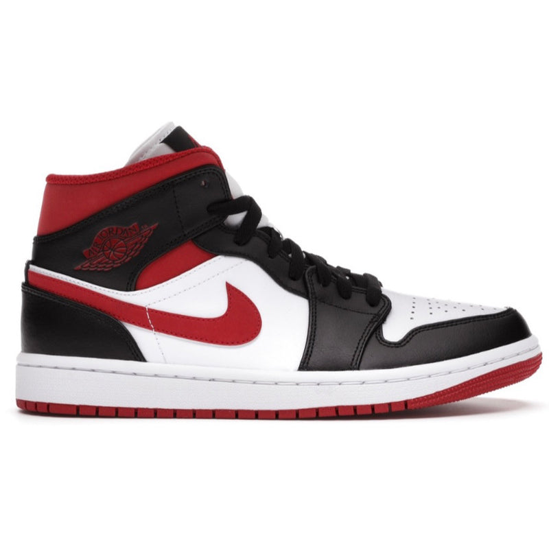 black white and red jordans womens