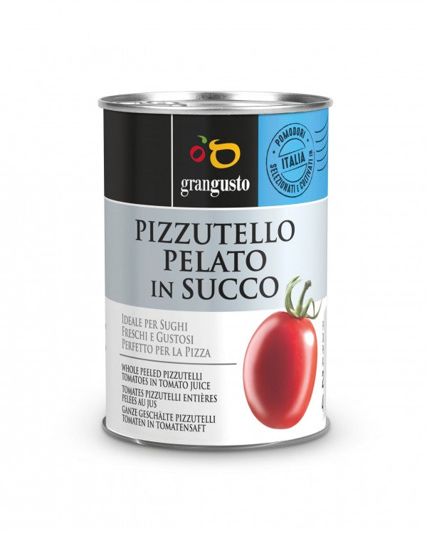 Whole Peeled Pizzutello Tomatoes In Juice Grangusto 400 Gr Acifood