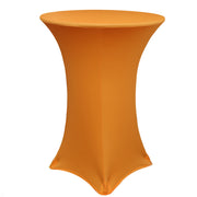 30 inch Highboy Cocktail Round Spandex Table Cover Orange