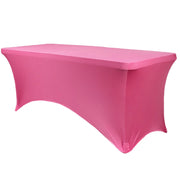 Stretch Spandex 4 Ft Rectangular Table Cover Fuchsia