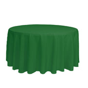 120 Inch Round Polyester Tablecloth Emerald Green - Bridal Tablecloth