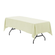 60 x 126 inch Rectangular Polyester Tablecloths Ivory