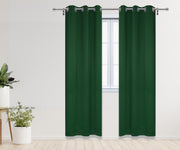 52 X 95 Inch Blackout Polyester Curtains with Grommets Hunter Green - 2 Panels - Bridal Tablecloth