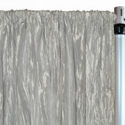 Crinkle Taffeta Drape/Backdrop 12 ft x 97 inches Dark Silver