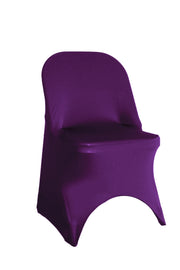 Spandex Folding Chair Cover Eggplant