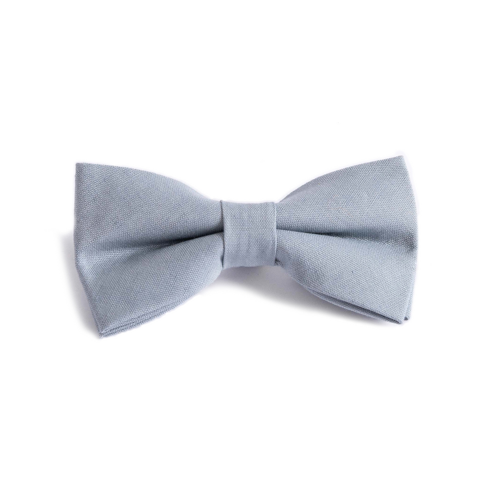 Black Bow Tie for Weddings Pre-Tied Cotton/Linen | Groomsman Gear Kraft Gift Box