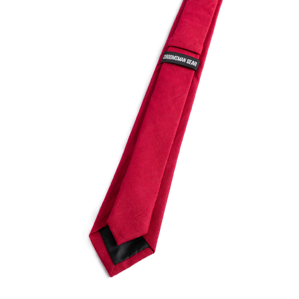 Red Skinny Tie for Weddings | Groomsman Gear