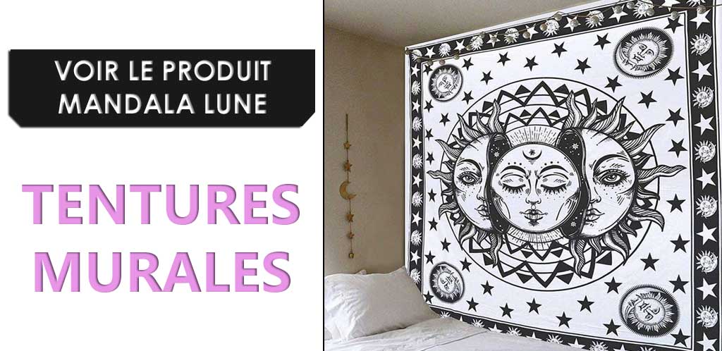 Tenture Murale Lune Mandala