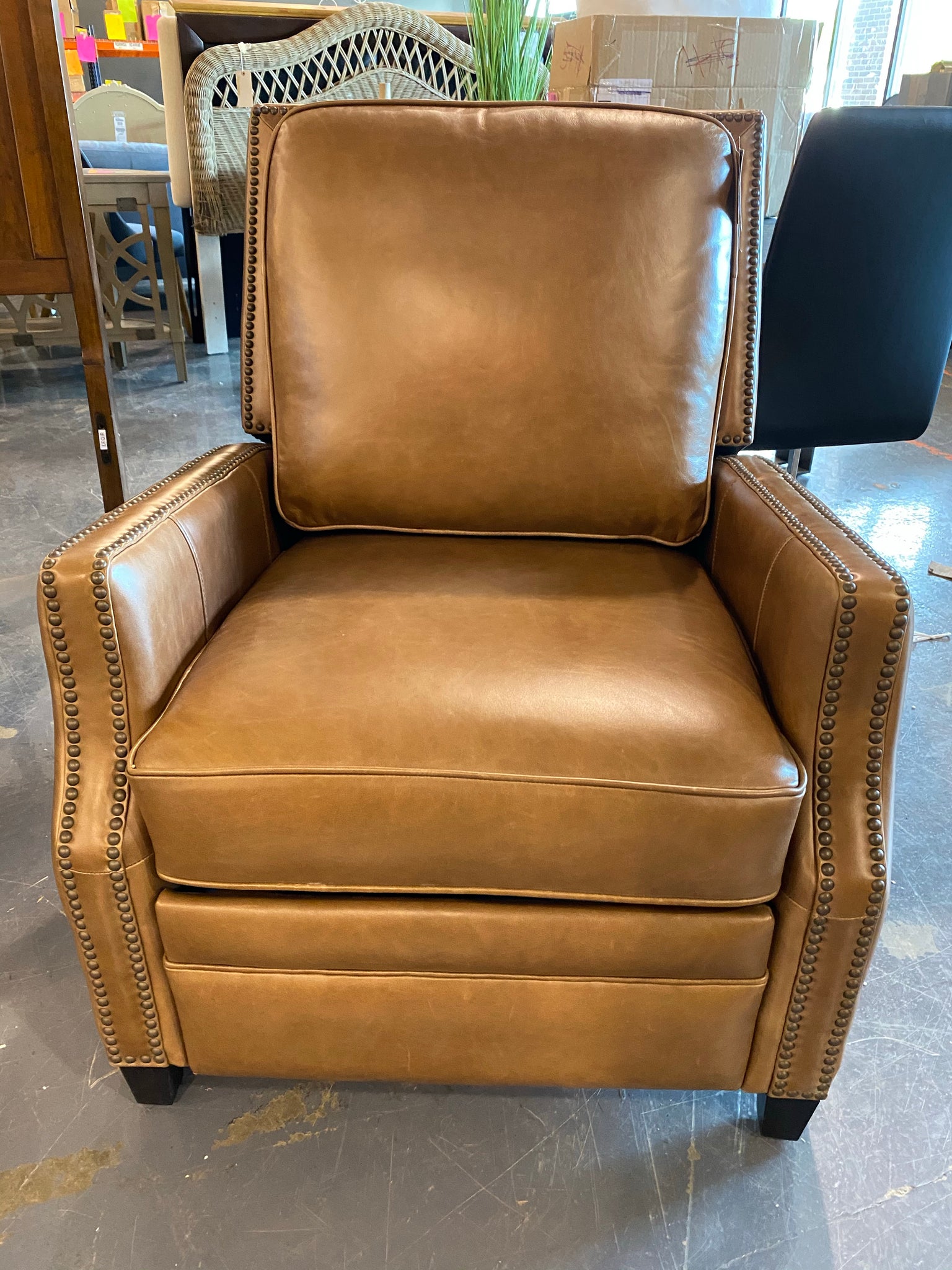 safavieh couture buddy nailhead trim recliner