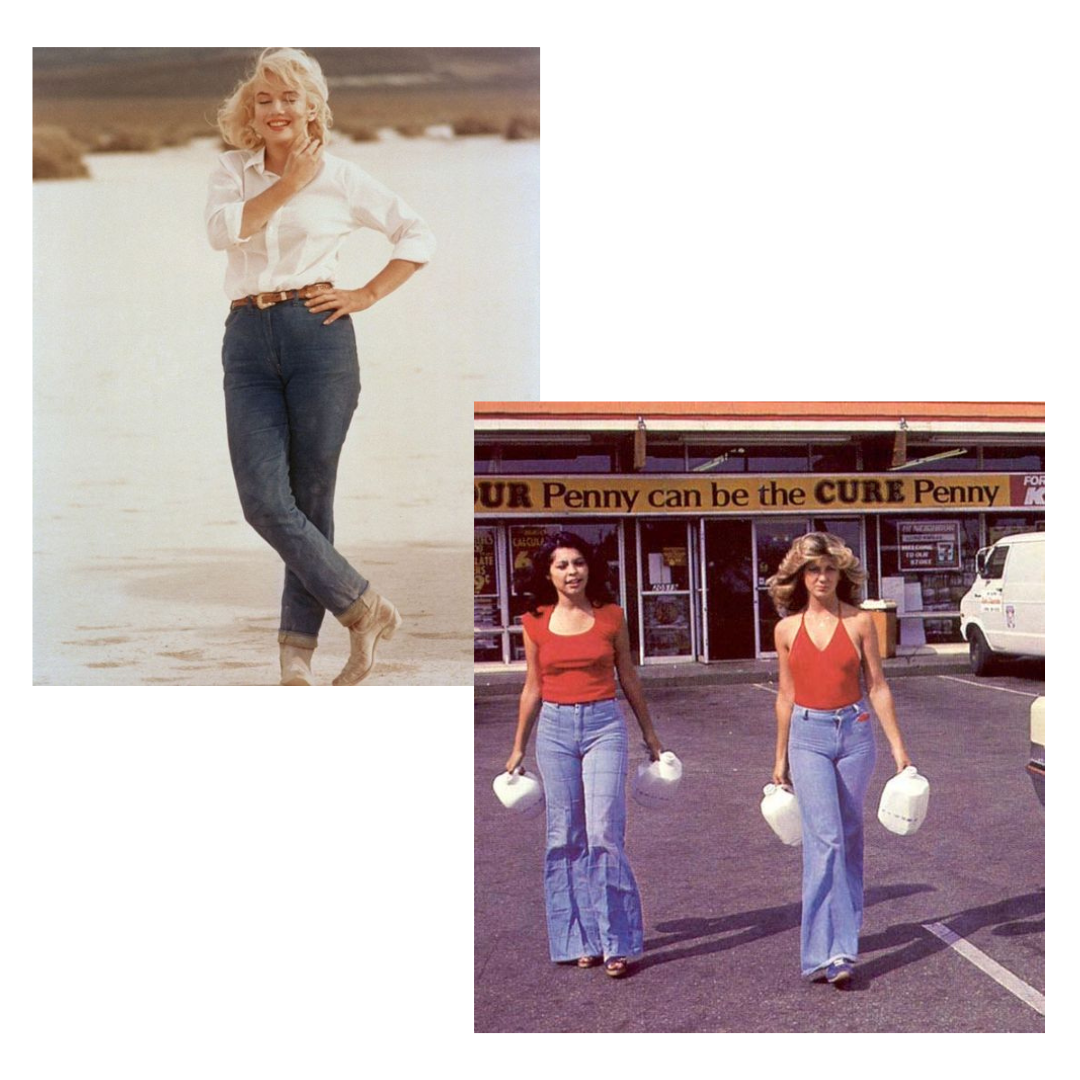 Outfits con jeans de los 70's