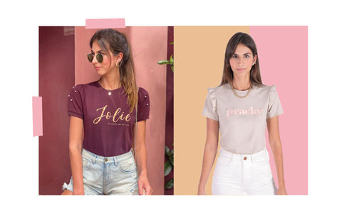 Camisetas con apliques estampados