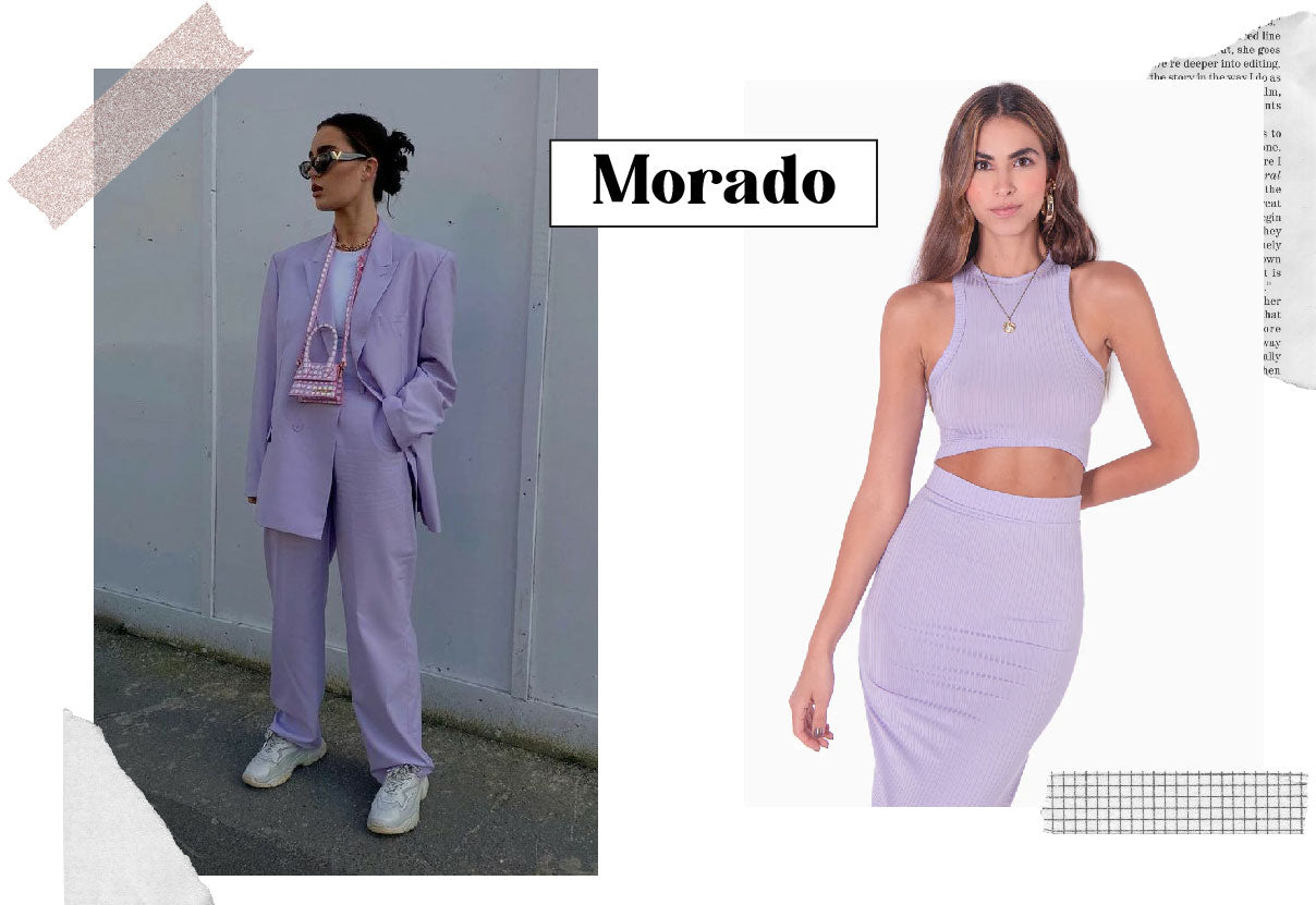 Outfits de color morado