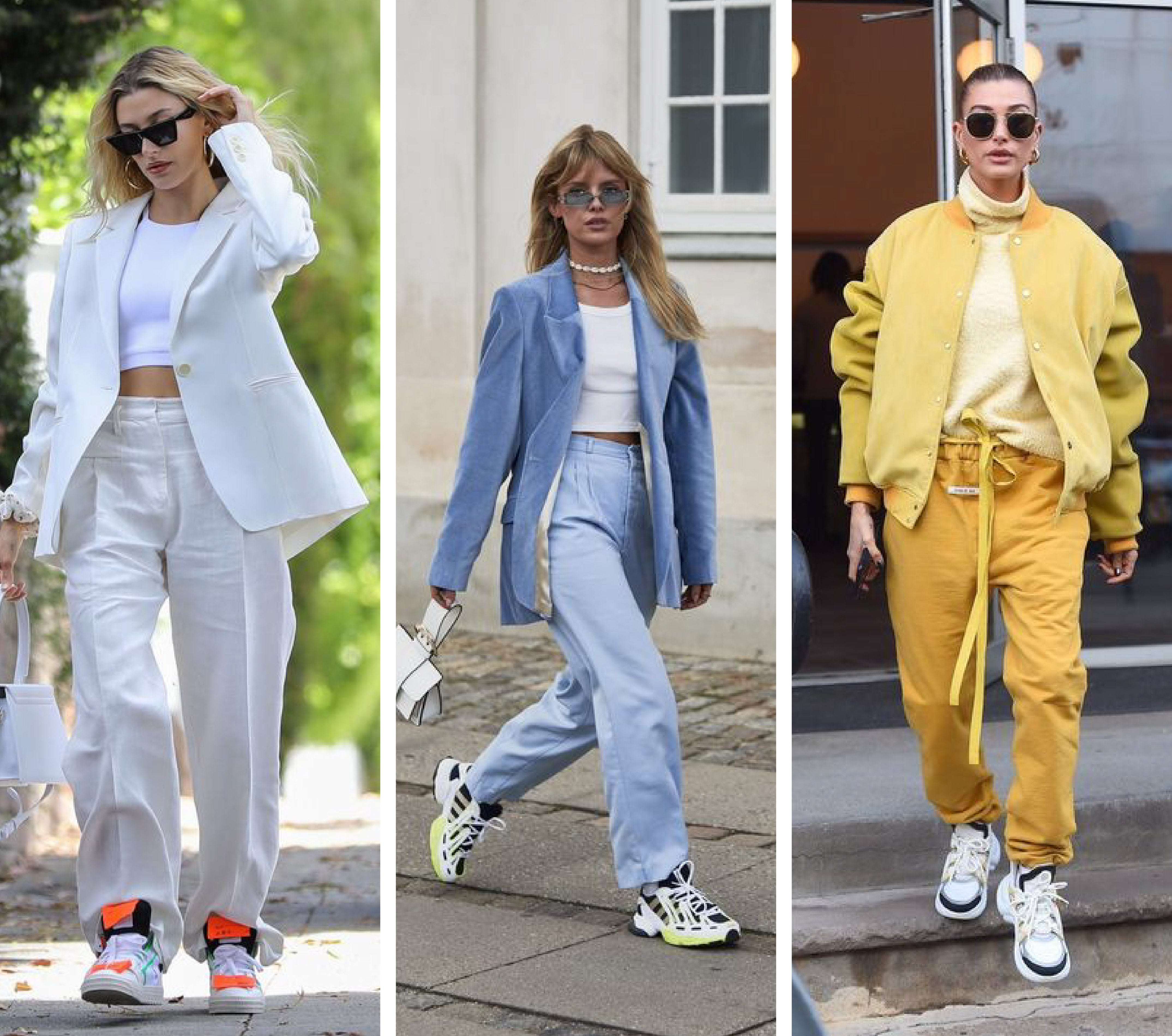 Looks a la moda monocromáticos con tenis