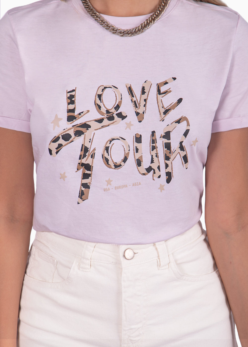 Camiseta con Estampado "love tour" Animal Print | Colombia