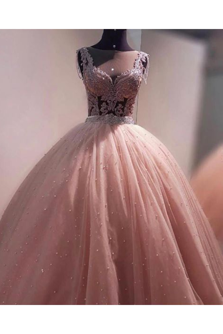 Elegant Ball Gown Prom Dress With Beads Jldressca 