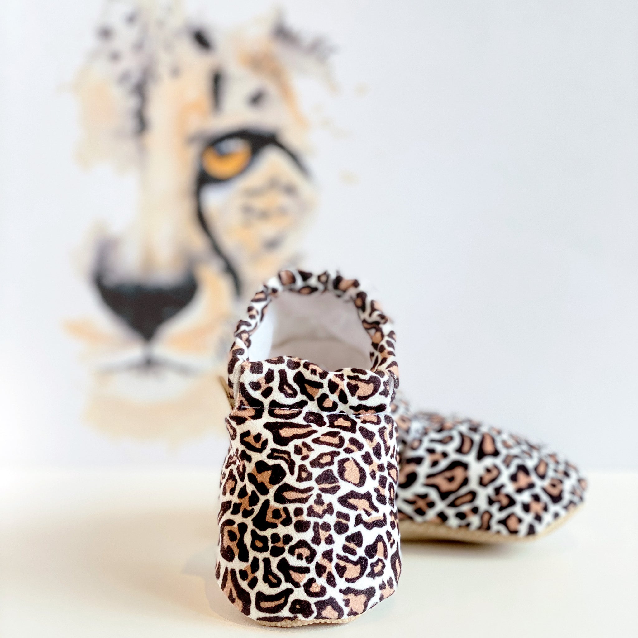 baby leopard moccasins