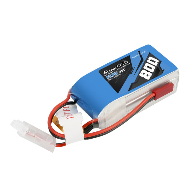 Gens ace 800mAh 2S 7.4V 40C Lipo Battery Pack with JST-SYP Plug