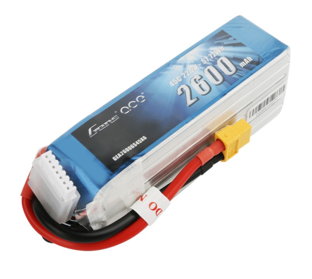 Gens Ace G-Tech Smart 4S LiPo Battery 45C (14.8V/2600mAh) w/T-Style  Connector