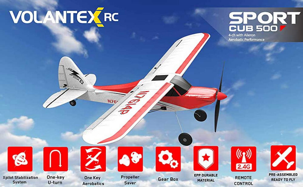 Sport Cub 2CH Gyro Beginners RC Airplane VOLANTEXRC Official - EXHOBBY