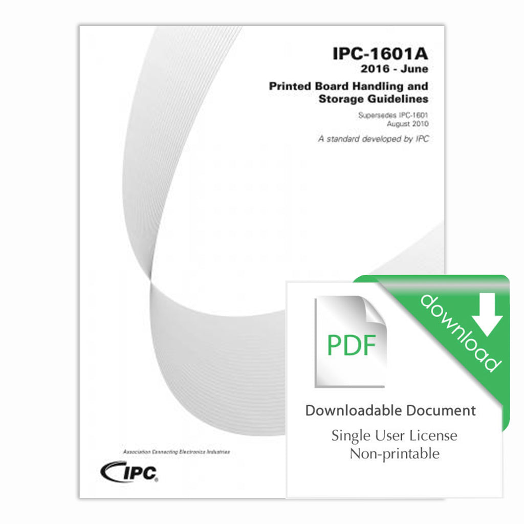 IPC-1601A: Printed Board Handling and Storage Guidelines Download - Soldertraining.com