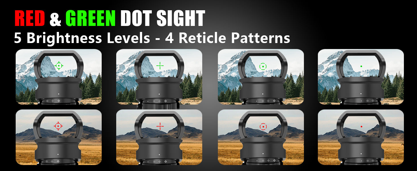  Rifle Scope with Holographic Reflex Red Dot Sight,Green Laser,Flashlight