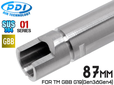 PDI 01シリーズ GBB 超精密 ステンレスインナーバレル(6.01±0.002) 87mm マルイ G19