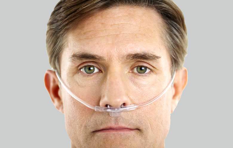 how to put oxygen tube in nose