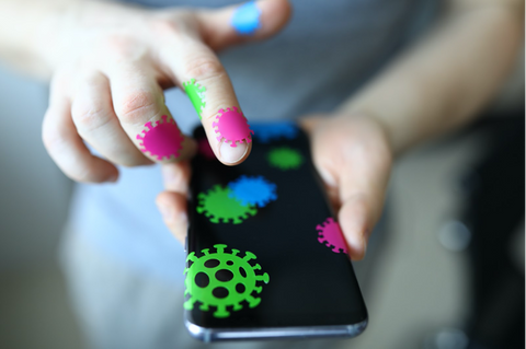 dirty cell phone microbes germs