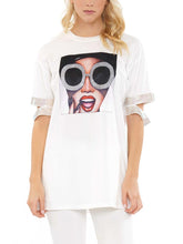 Load image into Gallery viewer, Chel&#39;s Bling Sleeve Sunglass Tee
