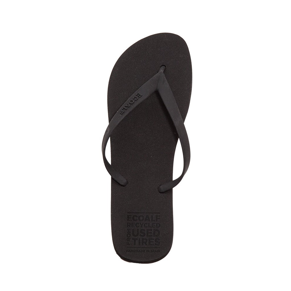 all black flip flops