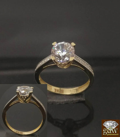 10k Yellow Gold Diamond Engagement Rings For Women