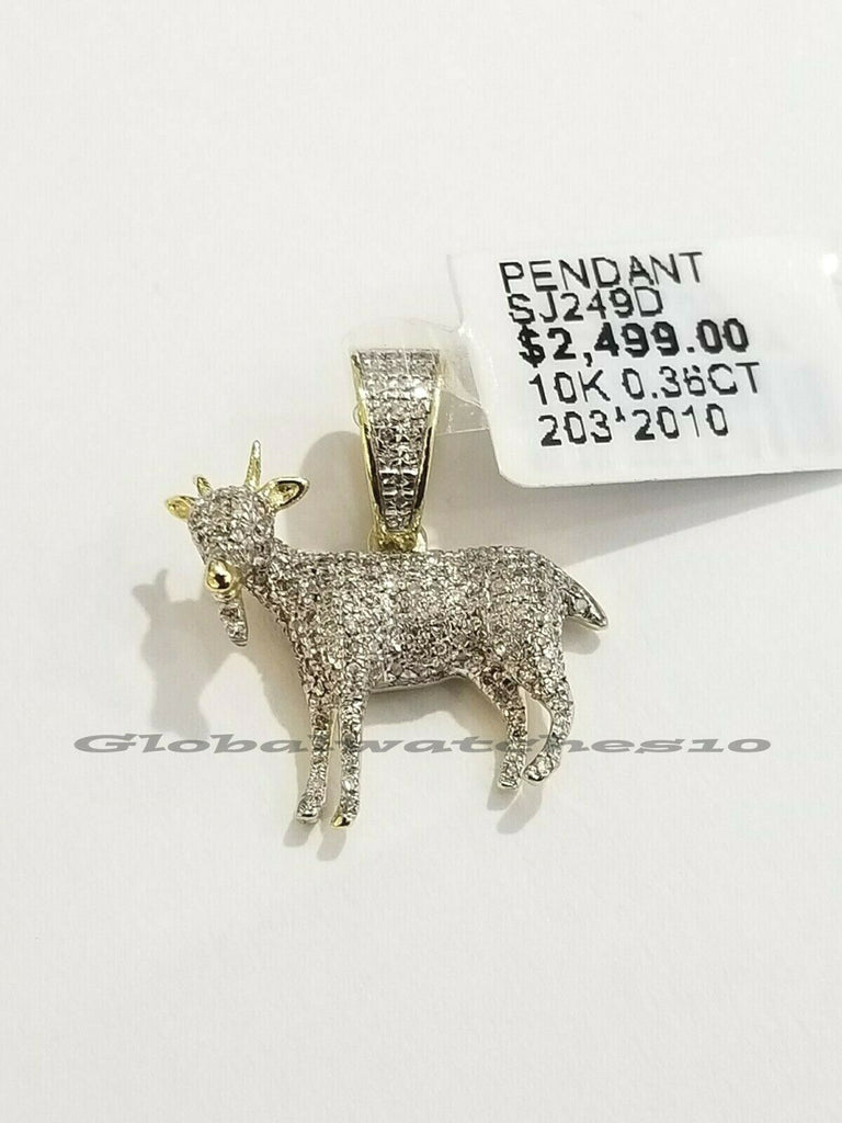 Gold Diamond GOAT charm pendant Real Greatest Of All Time 0 – Globalwatch10