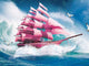Pink Sailboat in the Ocean Diamond Painting