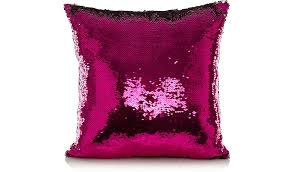 pink sequin cushion