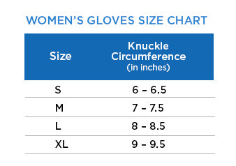 Women's Gloves Size Chart