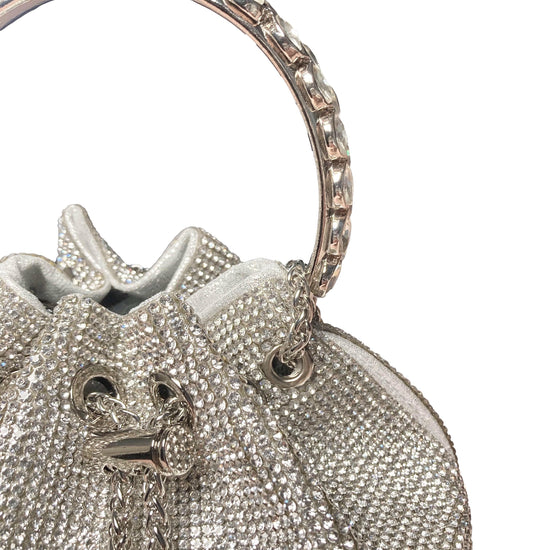 Estelle | Luxury Gold Mini Bag | Rhinestone Embellished Handle