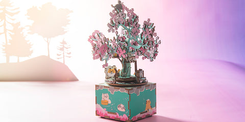 Cherry Blossom Tree Music Box - Brain Spice