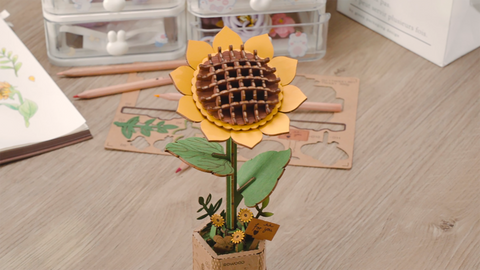 Wooden Bloom Sunflower - Brain Spice