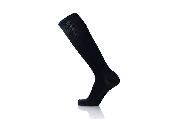 Diabetic Compression Socks For Neuropathy - Black With Stripes - Full View