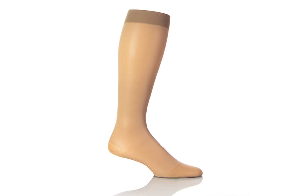 Wide Calf Compression Socks For Plus Size - Beige - Illustration