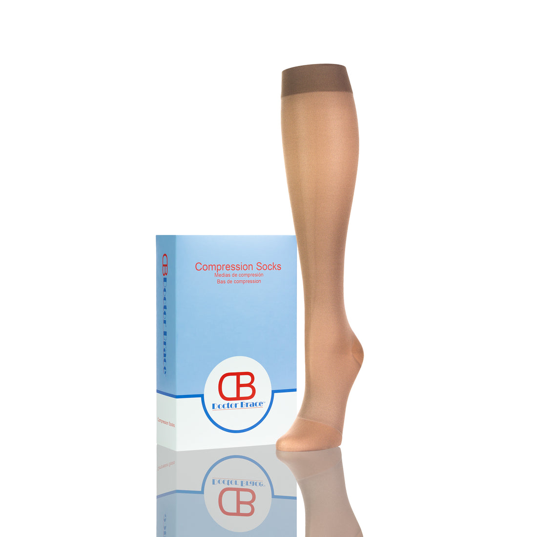 Made in USA - Sheer Compression Socks for Women Circulation 15-20mmHg -  Compression Knee High Stockings with Open Toe for Arthritis, Swelling
