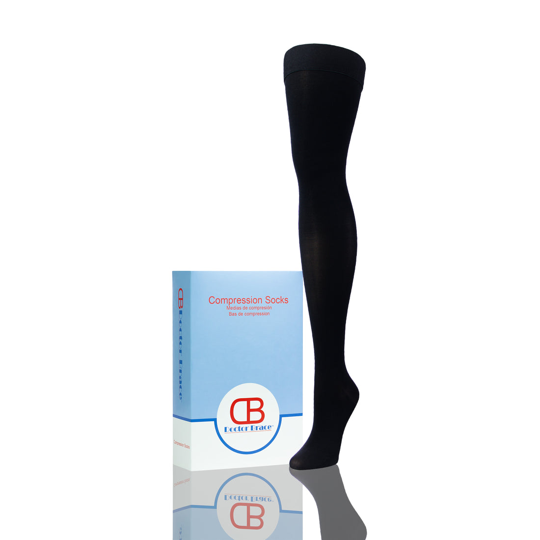 YoU Compression® Black Knee High Open Toe 20-30 mmHg – YoU