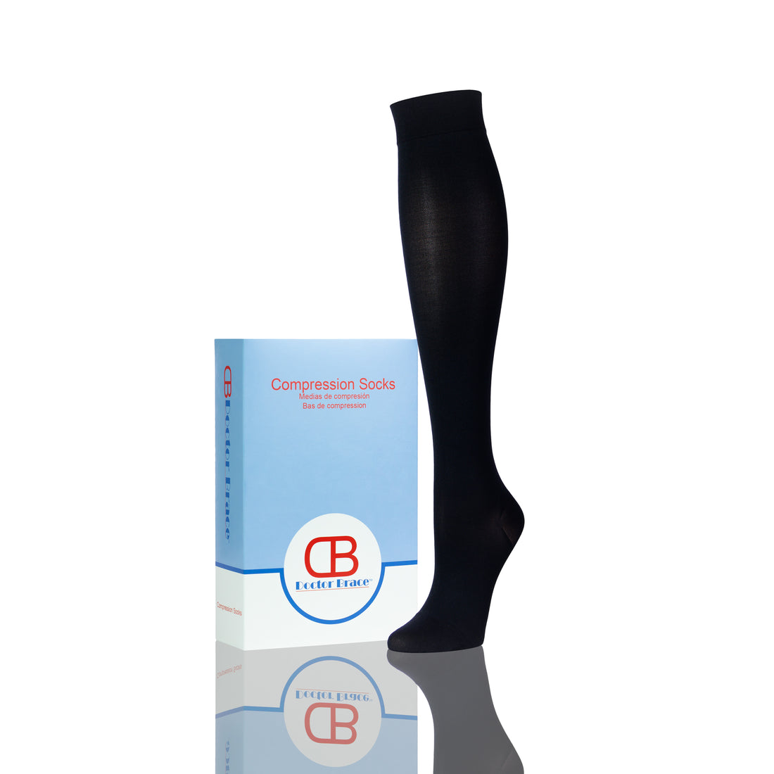 Compression Socks for Women and men 20-30 mmhg, Knee High Graduated  Compression Stockings, Opaque, Open Toe, Unisex, Black, Medium
