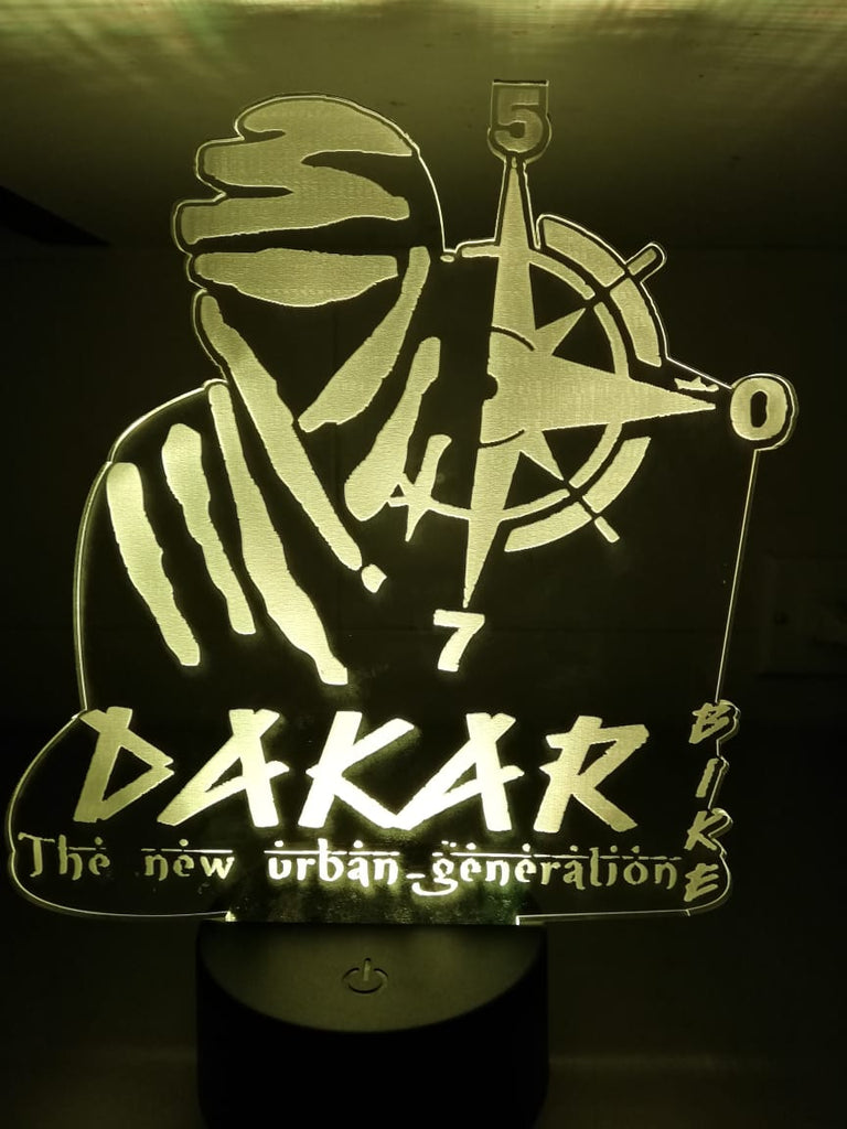 Lámpara personalizada Dakar Logo New Urban – FlaZam